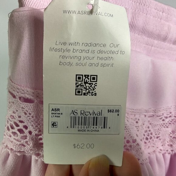 NWT Altar'd State Revival Pink Real Love Lace Skort (S) & Sweatshirt (M) Set - Picture 9 of 16